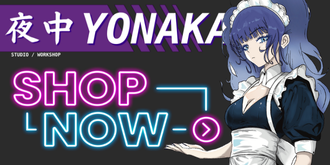 Advertisement for Yonaka Gallery Merch